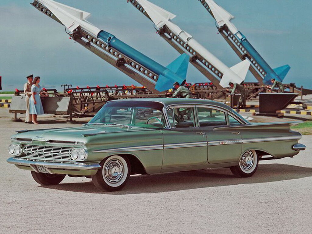 Chevrolet Impala (1719, 1819) 2 поколение, седан (10.1958 - 09.1959)